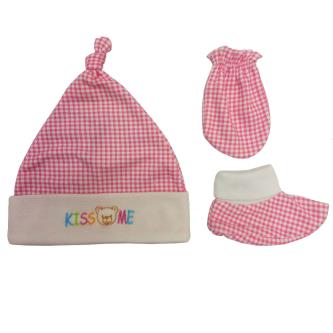 Royal 100 Cotton Cap, Mittens & Booties Set For Baby Kids