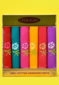 Opera Girl Handkerchief For Women (Pack Of 6)