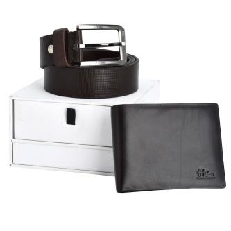 Hz Wallet & Belt Combo Gift Set For Men