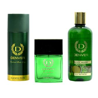 Denver Exclusive Grooming Gift Set With Tea Tree Oil Body Wash Combo Set  (Set of 3)