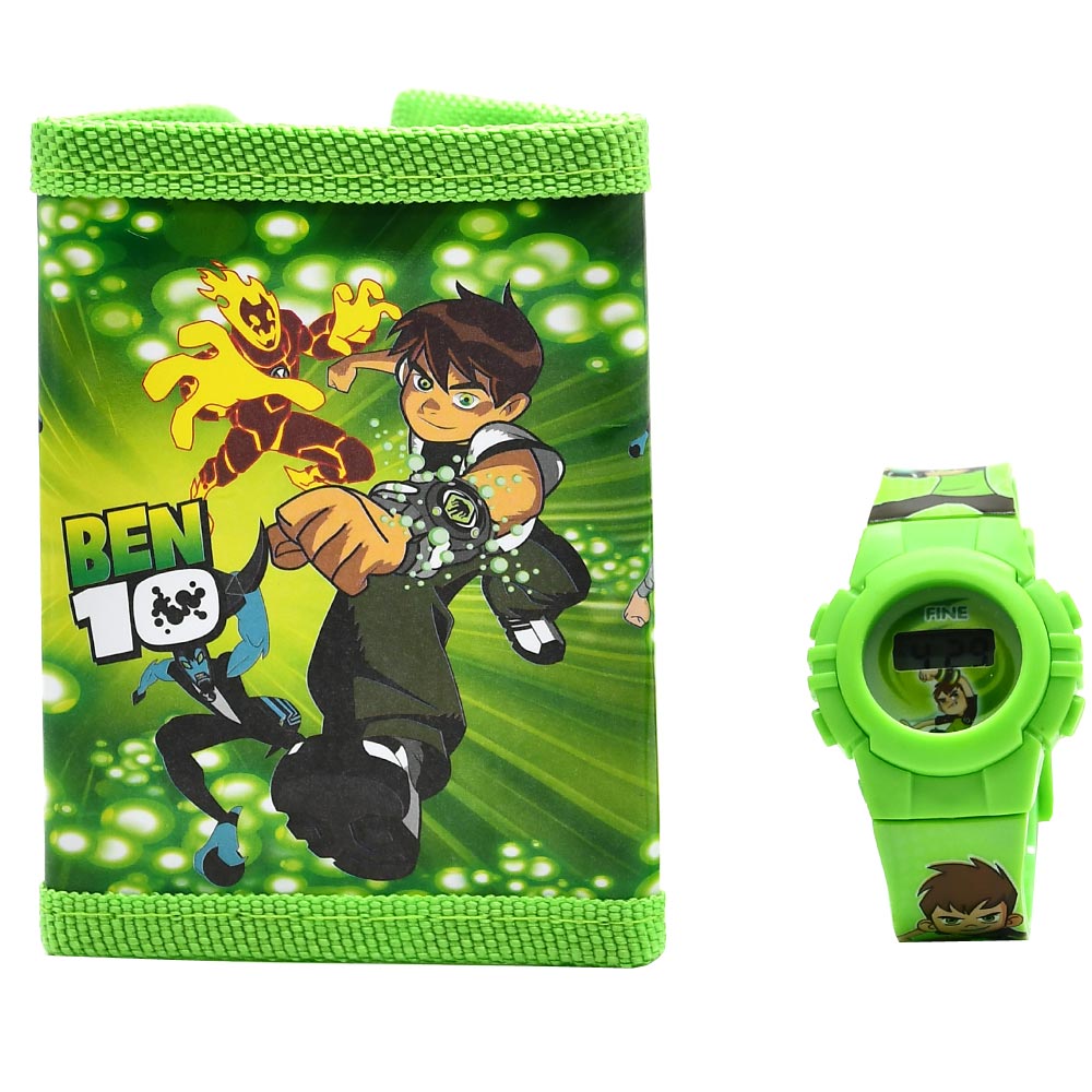 Royal 100 Ben 10 Watches With Wallets For Boys