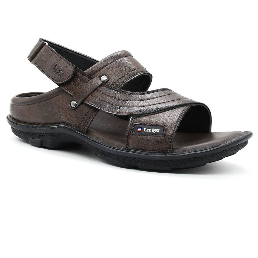 Shop Lee Fox Men's Black Stylish Sandals - Option 6 Online - Shopclues-sgquangbinhtourist.com.vn