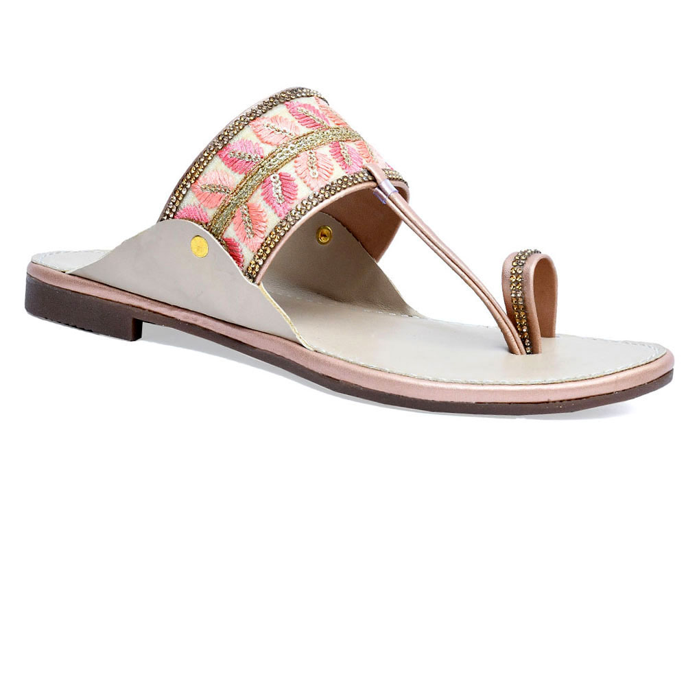 Velvet Women Flats Chappal