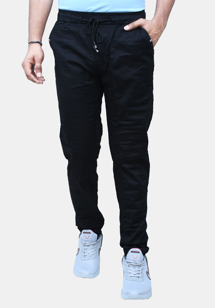 Black Wine Track Pant For Men