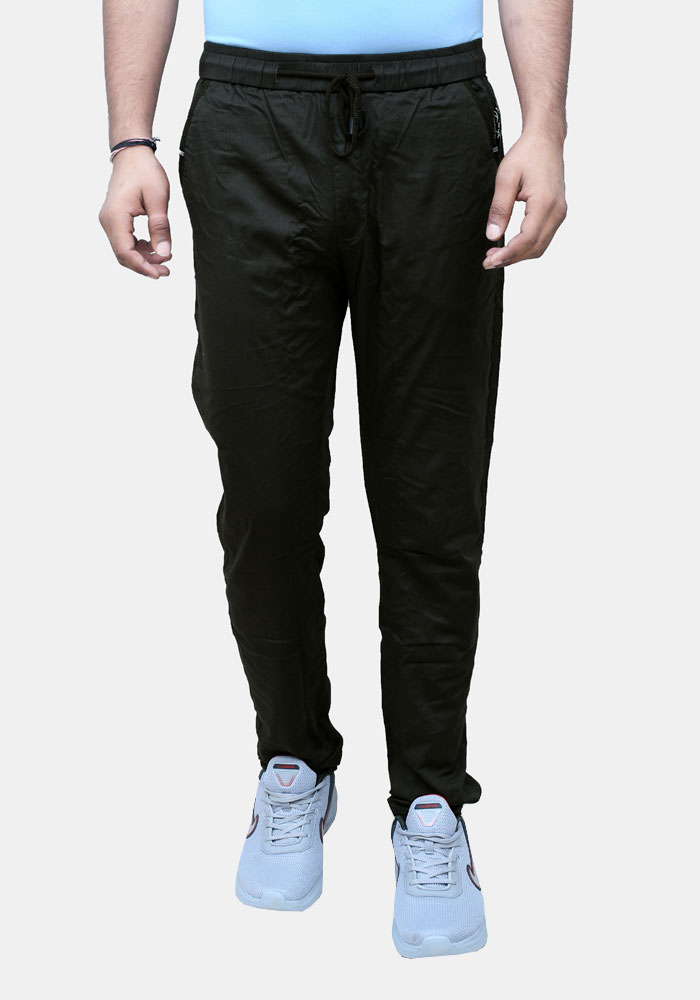 Black Wine Track Pant For Men
