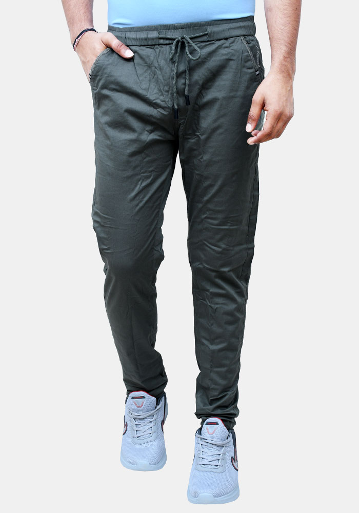 Black Wine Track Pant For Men