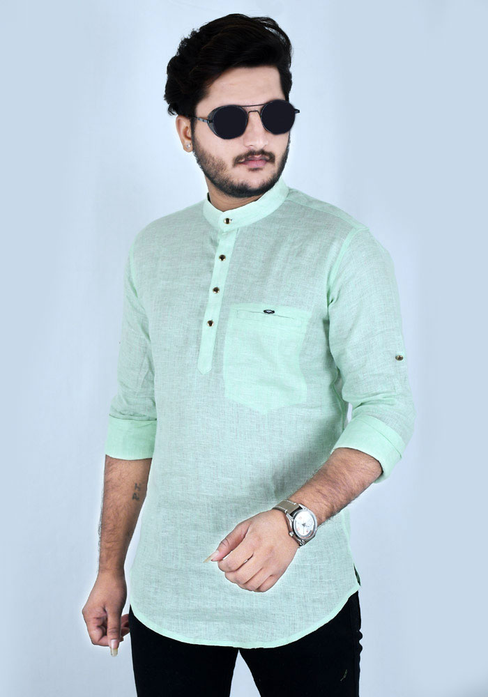 Wave Shirt Style Kurta For Men