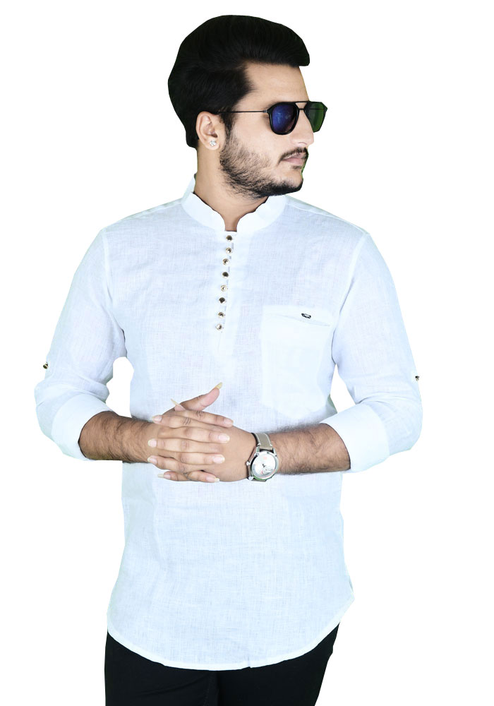 Wave Shirt Style Kurta For Men