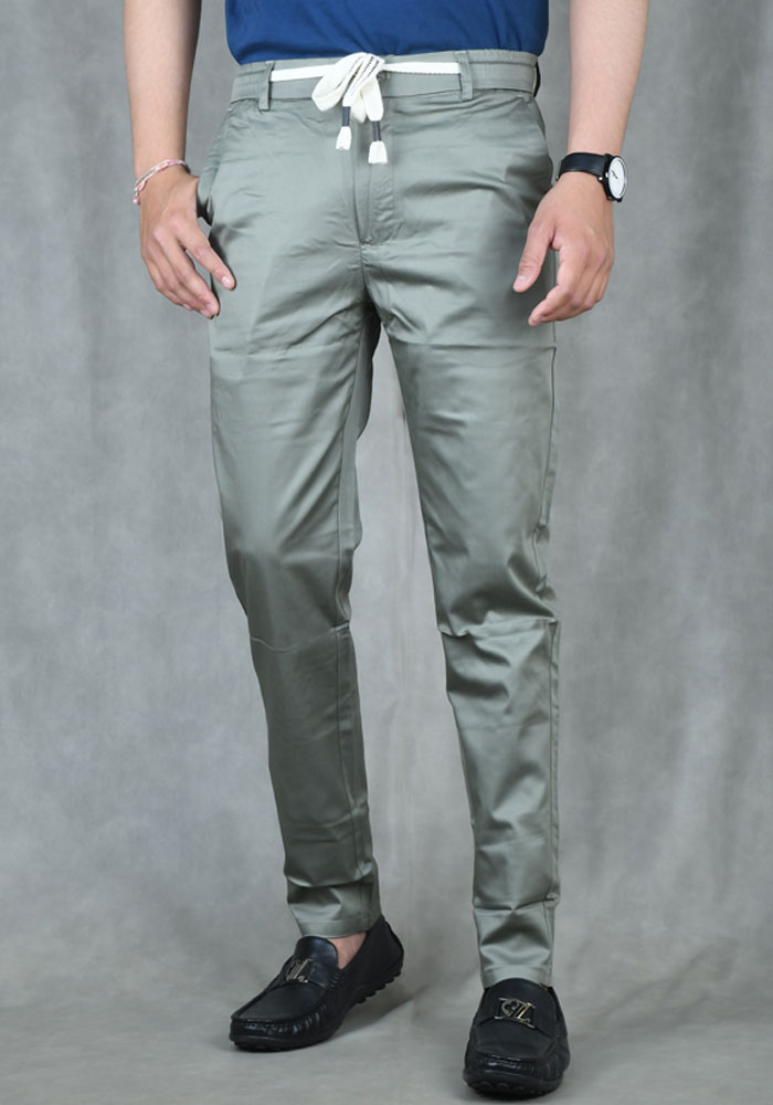 Black Wine Casual Trouser For Men