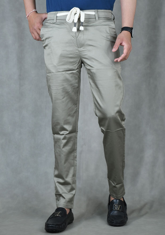 Black Wine Casual Trouser For Men