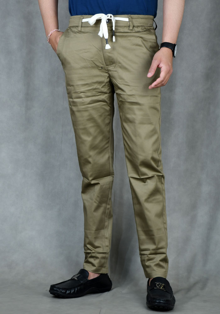 Black Wine Casual Trouser For Men
