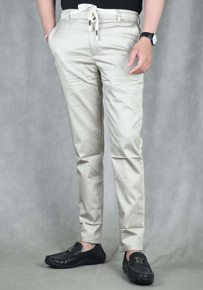 Black Wine Casual Trouser For Men