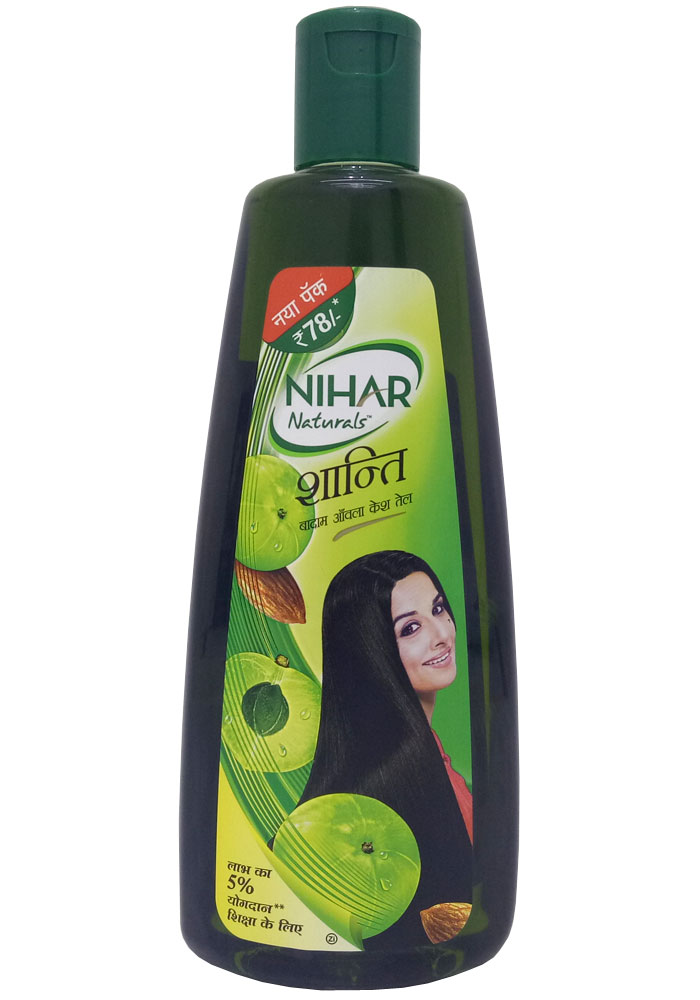 Nihar Naturals Shanti Almond Amla Hair Oil -300ml Bottle US  (8901088050159)