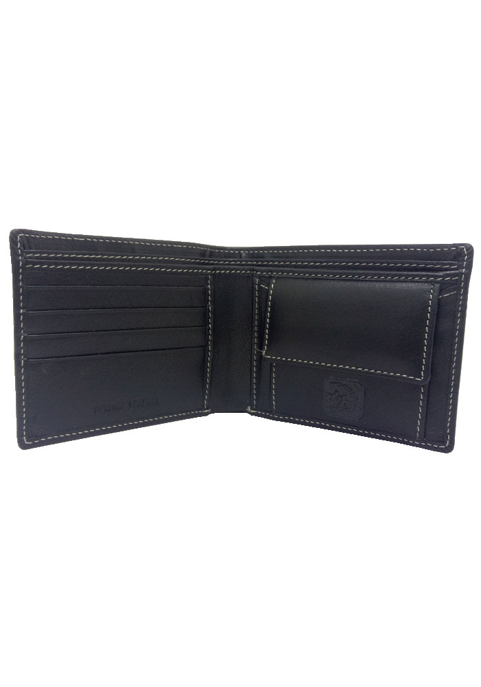 Woodland Bi-fold PU Leather Wallet - Card Holder Money Clip in Black and  Brown - Compact and Versatile